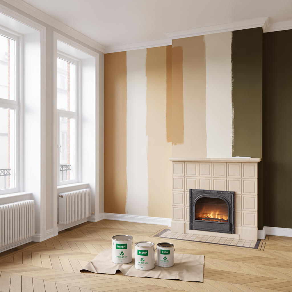 miljomarkta vaggfarger jamforelse av glans och tackning